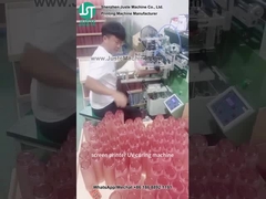 Τυπωτής με καμπύλη οθόνη εκτύπωση λογότυπο για πλαστικό μπουκάλι